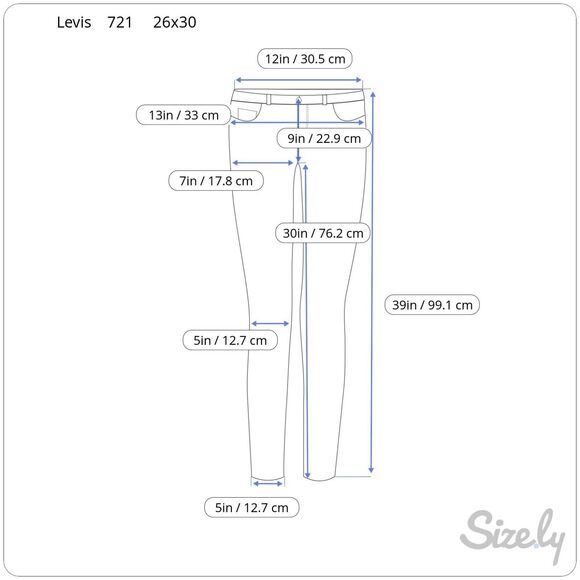 Levis 721 Jeans 26x30 Womens High Rise Skinny Leg Medium Wash Distressed Denim B - Picture 2 of 7